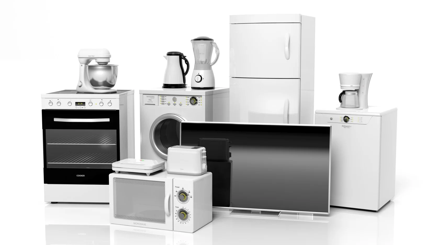 Appliance repair technician at work