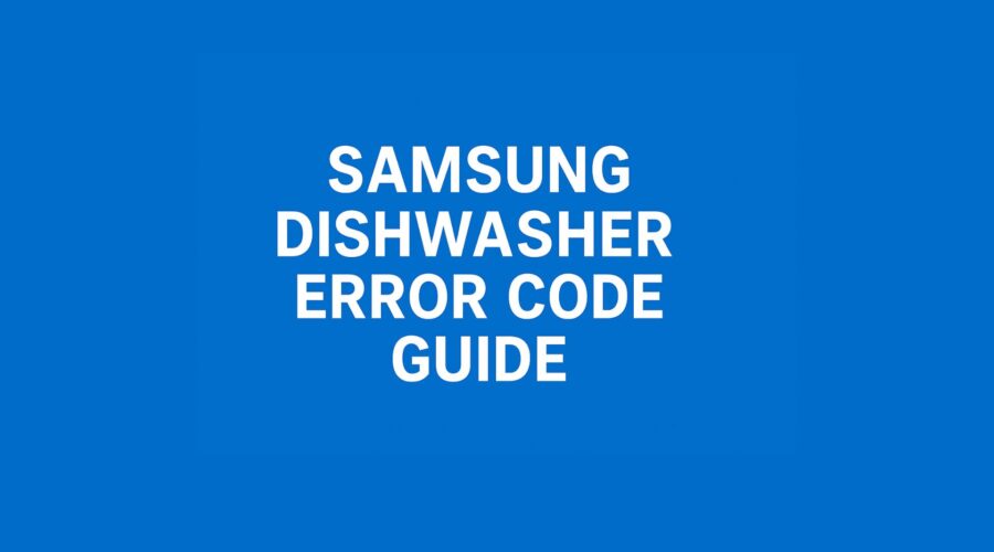 samsung dishwasher error code