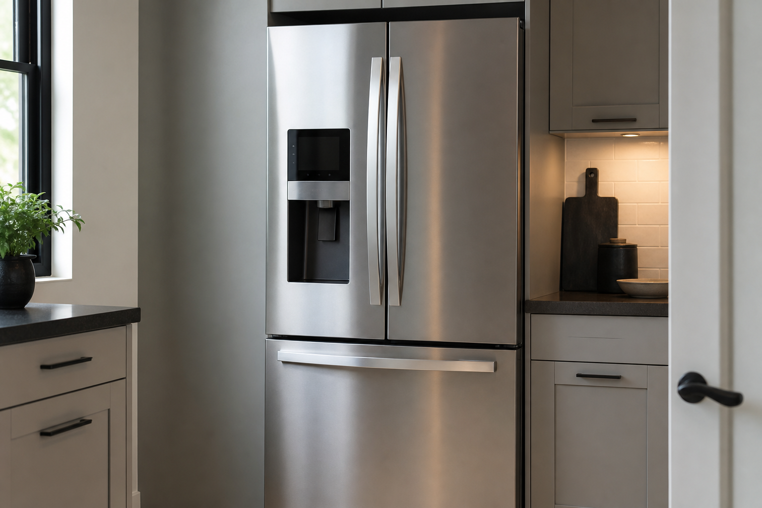 Samsung refrigerator control panel displaying an error code
